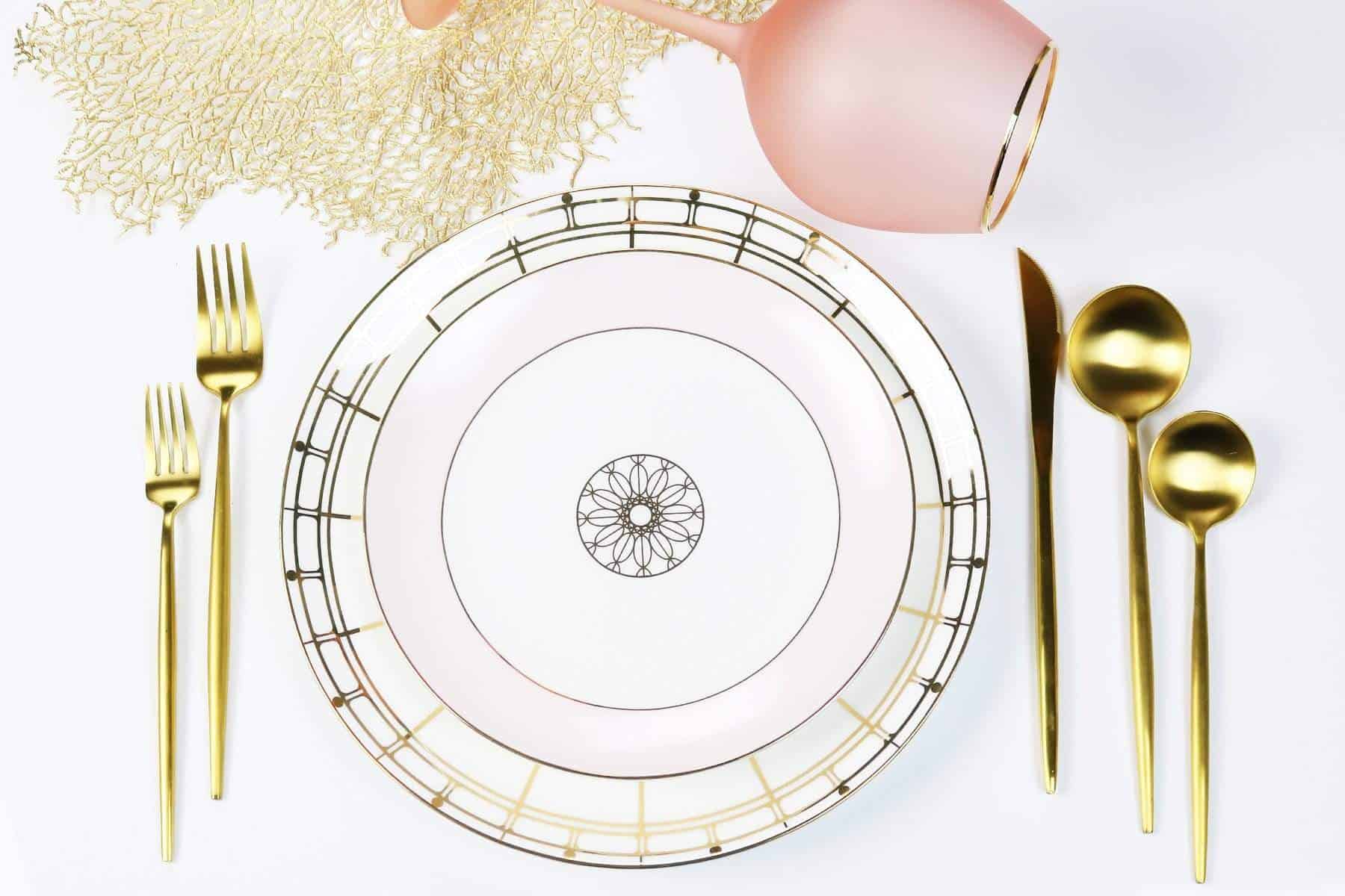 Gold Izmir Dinner Plate-Set of 4